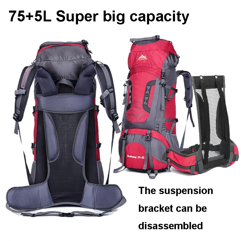

80L bag Large Professional Mountaineering Backpack Outdoor Bag Waterproof Climbing bags Hiking Camping bagpack