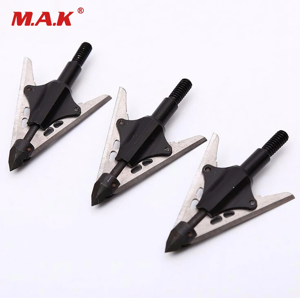 3pcs/lot Arrow Archery Arrow Broadheads 100 Grain 2 Fixed Blade 2 1/16
