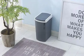 

Kitchen trash can Household press trash can Bathroom trash can kitchen plastic rectangular trash can 3
