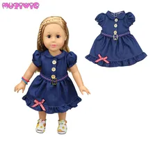 Denim Skirt for 18 inch American Dolls 18 American Doll Dress Only Clothes elegant white wedding dress for american girl doll 18 inch ddoll clothes