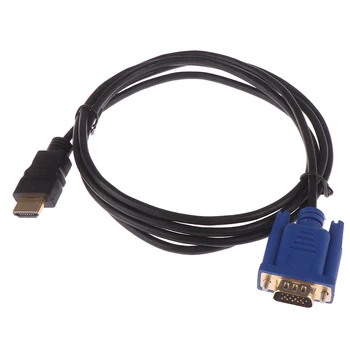 

1.8M HDMI Cable HDMI To VGA 1080P HD With Audio Adapter Cable HDMI TO VGA Cable Black Optical Cable
