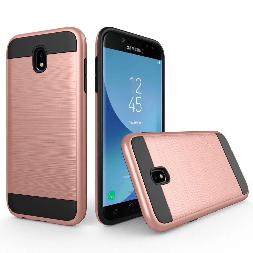 For Samsung Galaxy J7 2018/J7 Star/J7 Refine/Eon/Crown/Top/Aero/J7 V 2nd Gen Case 2in1 Brushed Armor Shockproof Hard Back Cover | Мобильные