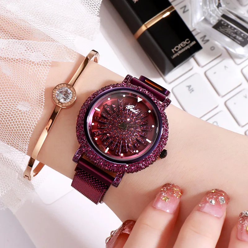 

Time to run ladies watch diamonds women's table lazy strap air rhinestone dial