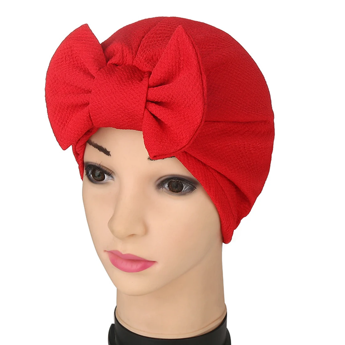 

HOT Big Bow Turban Women's Hats Headdress Luxury Stylish Cap Women Bowknot Hat Chemo Hijab Turban Cap Head Sleepwear Accessories