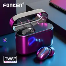 FONKEN Bluetooth 5,0 наушники TWS беспроводные Bluetooth наушники-вкладыши спортивные музыкальные наушники в горошек с микрофоном HBQ Android мобильный телефон