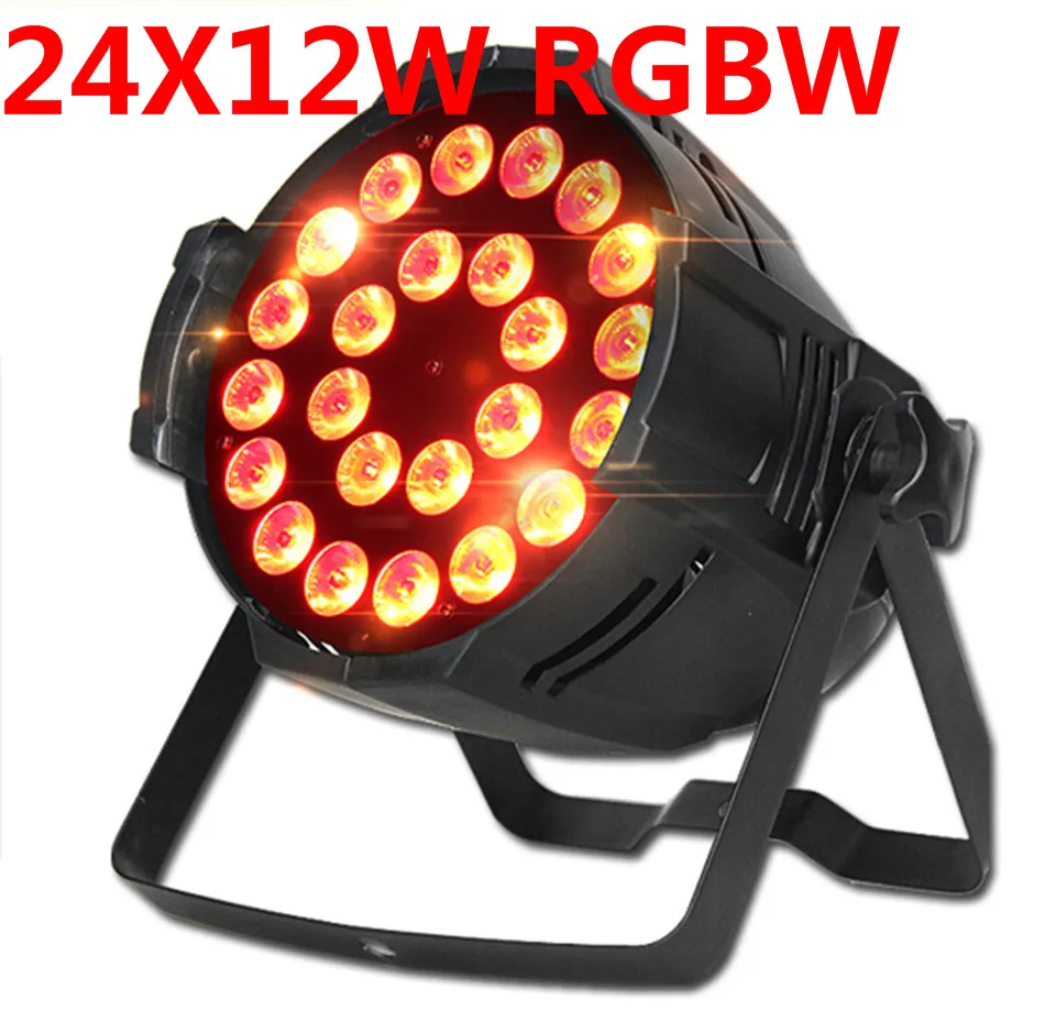 

4pcs 24x12W LED Par Lights rgbw 4in1 led par light DMX 512 control Professional stage lighting equipment