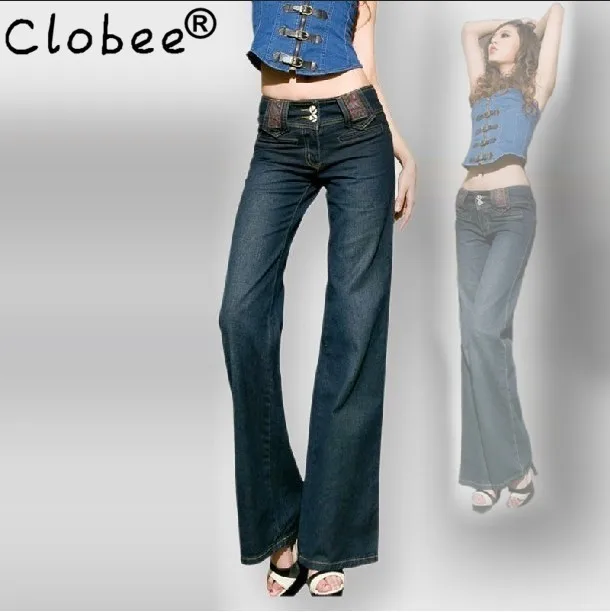 

Plus Size High Quality Promotion Plus Size Women's Boot Cut Jeans Female High Waist Wide Leg Denim Pants Flares Trousers