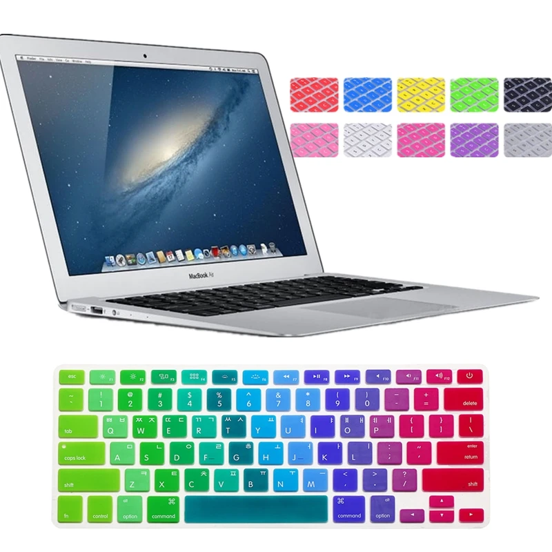 multiple Colour Korean US Keyboard Cover For Macbook Pro 13 15 17 Air