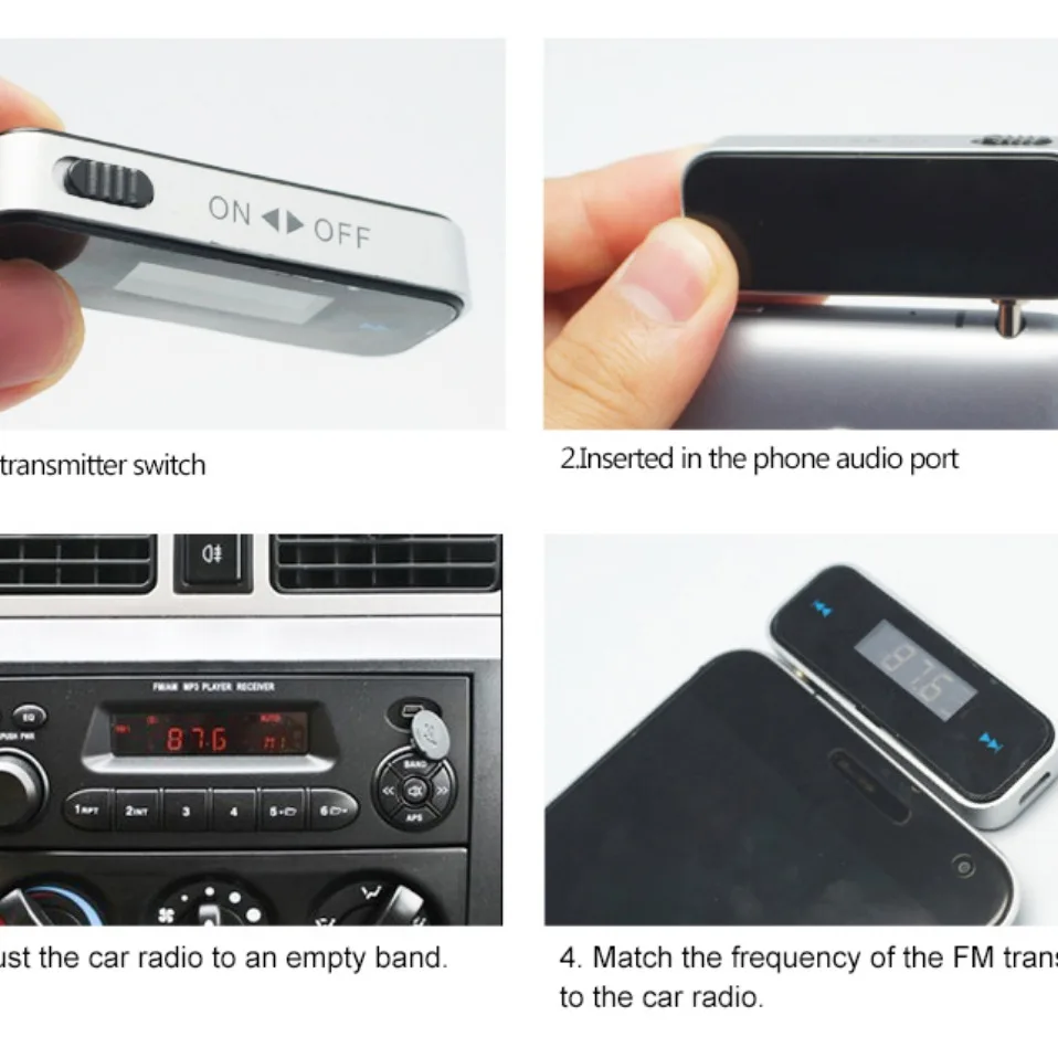 Купить мини беспроводной автомобильный ФМ-трансмиттер музыка аудио с FM ...