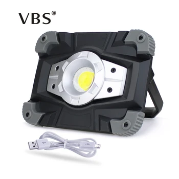 

LED Floodlight 20W Portable Work Light Lamp Spotlight IP44 Waterproof Outdoor USB Rechargeable light power by 2x 18650 battery