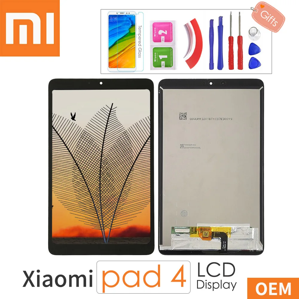 8," для Xiaomi mi Pad 4 mi pad 4 ЖК-дисплей+ сенсорный экран дигитайзер стеклянная панель Полная сборка Замена с подарками