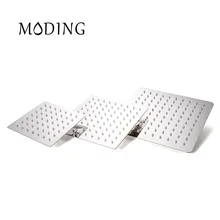 MODING Bathroom Shower Stainless Steel Ultra-thin Square Top Sprayed Supercharged Shower Shower Head Pressure #20004