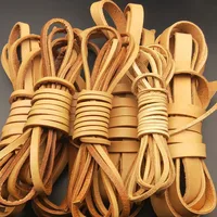 2/3/4/5/6/8/10/12/15/20Mm platte Echte Koe Lederen Koord Armband Ketting Sieraden Bevindingen Leather Rope String Voor Diy Maken