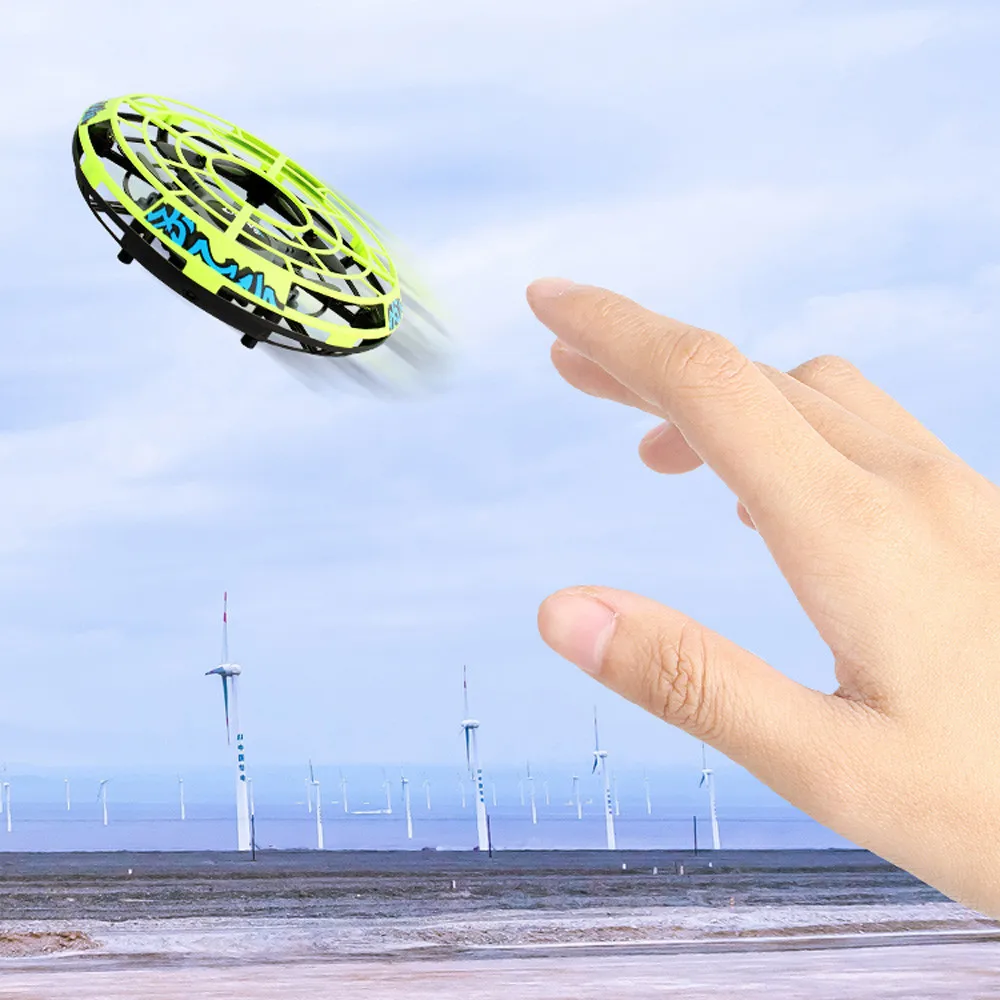 Рук Летающий НЛО Вертолет игрушка ручной интеллигентая(ый) индукции беспилотный Радиоуправляемый летательный аппарат-Квадрокоптер на дистанционном управлении Вертолет Дистанционное Управление игрушки для детей