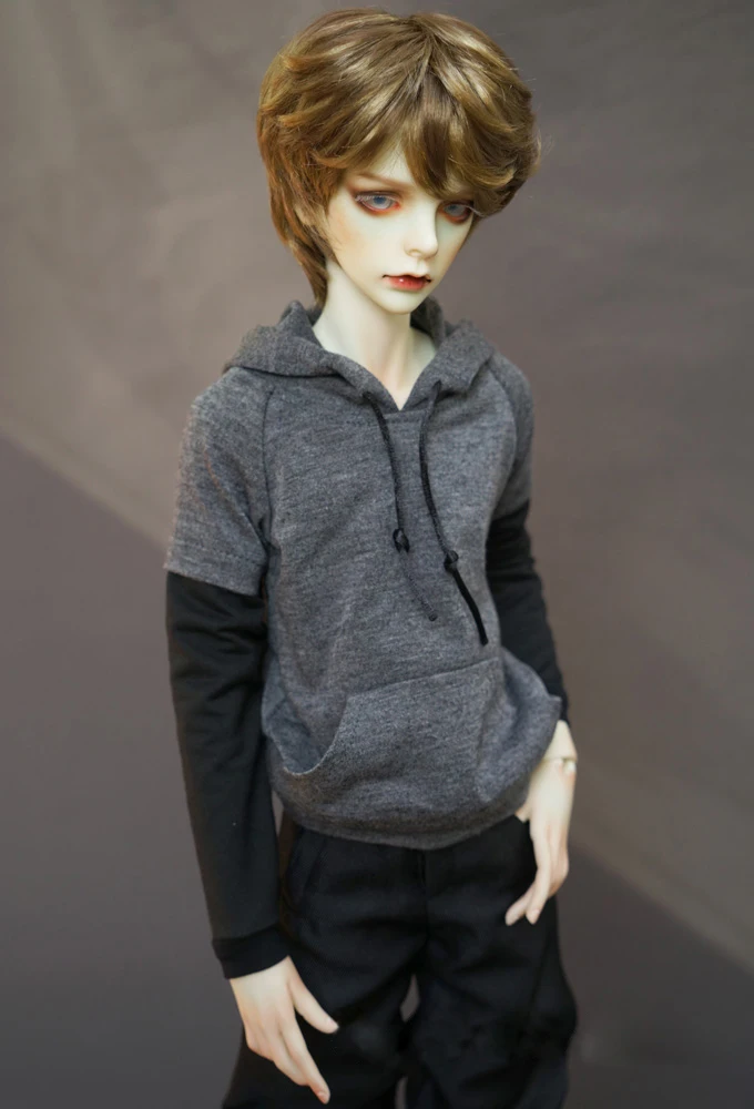 Одежда для кукол BJD подходит для 1/3 1/4 SD MSD повседневные модные черные и серые одинаковые худи аксессуары для кукол