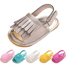 Новинка; Летние сандалии для новорожденных; модные милые сандалии с цветочным принтом; противоскользящие Сникеры на мягкой подошве; детские сандалии для девочек