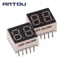 10 шт./лот общий катод 2 бит цифровой трубки 7 сегментов 0,3" Красный светодиодный дисплей