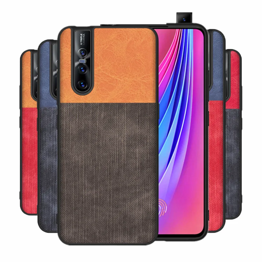 

For Vivo X27 Case Fiber Silicone TPU + PC Shockproof Anti-knock Back Cover Coque For Vivo X 27 X27 cover Fundas