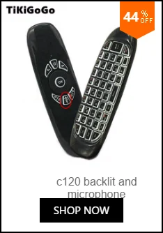 Tikigogo C120 Английский Арабский Испанский макет 2,4G РФ воздуха мышь Беспроводной клавиатура Пульт дистанционного управления для Android Smart ТВ коробка X96 макс