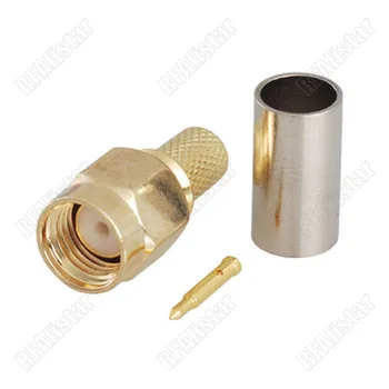 

100 Pieces SMA Male Plug Attachment For LMR200 Cable RF Connector LMR-200