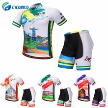 Cycobyco Велоспорт Джерси короткий рукав набор для мужчин MTB велосипед одежда дорожный велосипед шорты мягкие брюки Майо Ropa Ciclismo