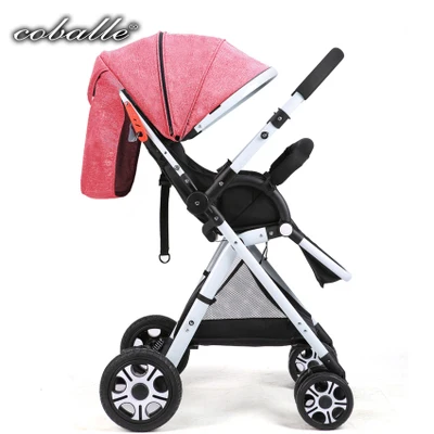 

High Landscape baby stroller ultra-light can sit down fold bi-directional four-wheel shock absorber baby trolley