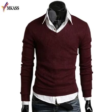 7 цветов Новая осень модный бренд свитер для повседневной носки v-образным вырезом Полосатый Slim Fit Вязание мужские Свитеры для женщин пуловер мужской
