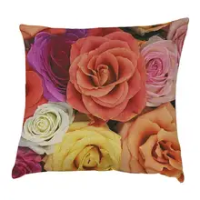 Горячая Распродажа модная Новая красочная роза с рисунком диван-кровать Декоративная подушка крышка Подушка Чехол только для вас