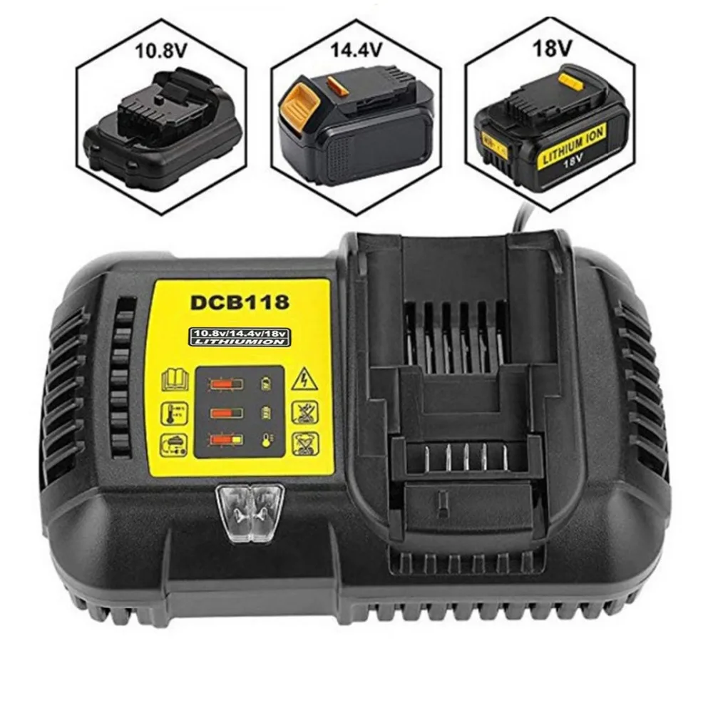 Лидер продаж Li-Ion Батарея Зарядное устройство 12V 14,4 V 18V 4.5A для Dewalt DCB118 DCB101 DCB120 DCB203 DCB200 DCB201 DCB204 DCB180 DCB181