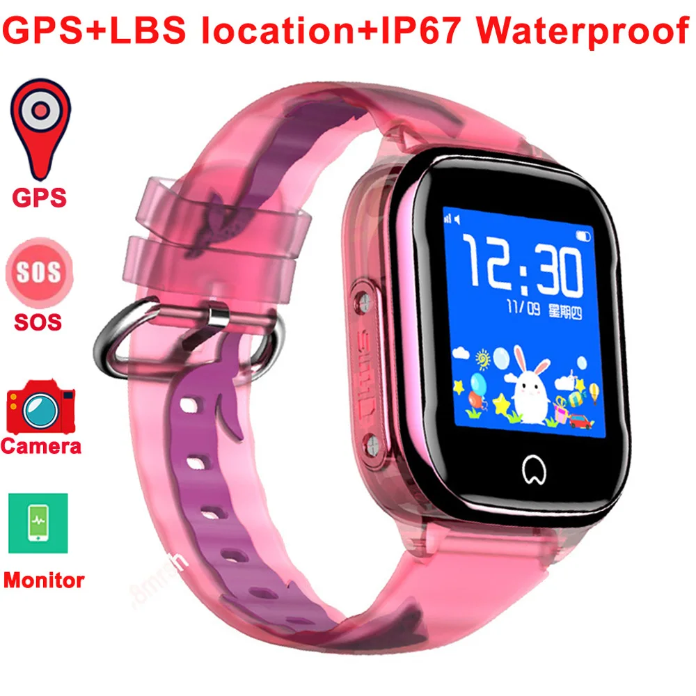 

IP67 Waterproof Kids Smart Watch GPS Smartwatch Smart Watch Kids GPS Kids Watch Tracker Anti-lost Baby Smart Watch Clock Time
