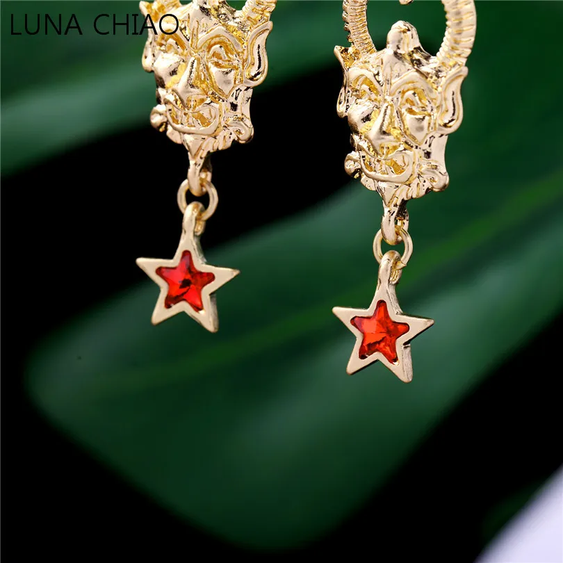 Luna Чао цинковый сплав &quotХрустальная Звезда Сердце Boho Oorbellen Вешалки кулон Для
