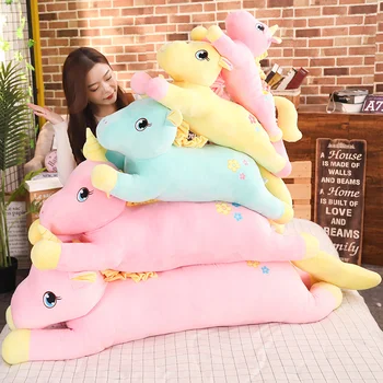 

Hot 2020 New Lovely Large Unicorn Plush Toys stuffed animal horse sleeping pillow girls birthday gift home decor