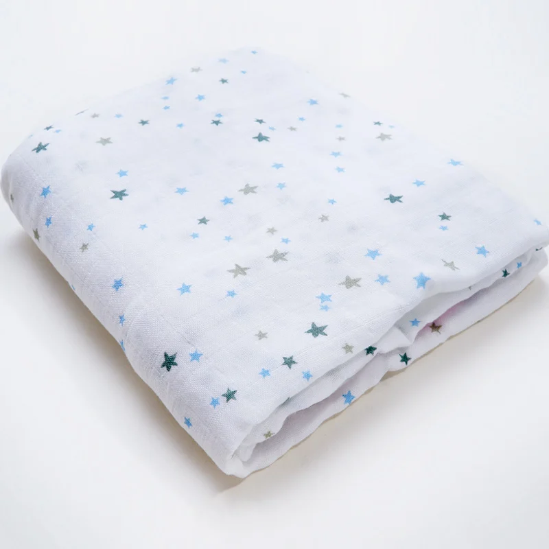 Детское одеяло Muslinlife, пеленка для новорожденных, детское банное муслиновое полотенце, пеленка, одеяло, мягкий матрас, не флюоресцентные аксессуары для малышей - Цвет: Little stars