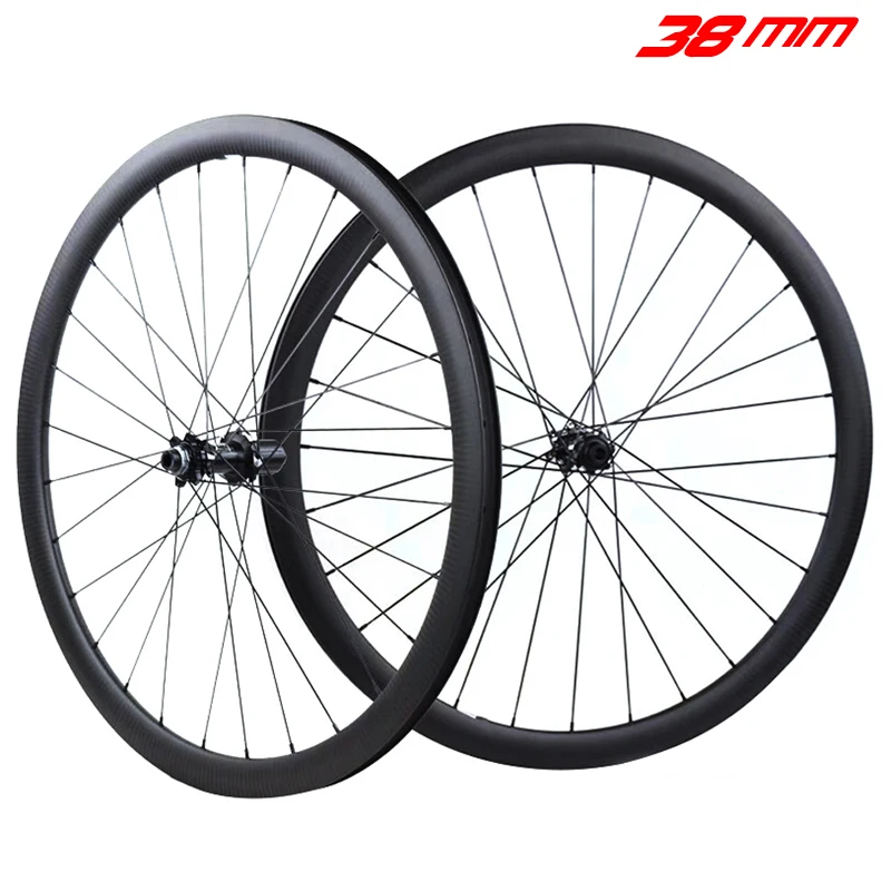 Clearance Carbon Road Disc Brake Wheelset 700C 38mm 50mm Tubular Tubeless Cyclocross Bike Gravel Carbon Wheel Carbon Rim Bicycle Wheel 4