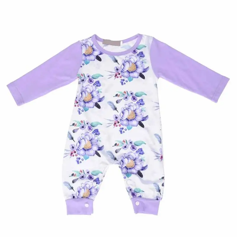 

Autumn Newborn Girl Baby Infant Cotton Long Sleeve Floral O-Neck Romper
