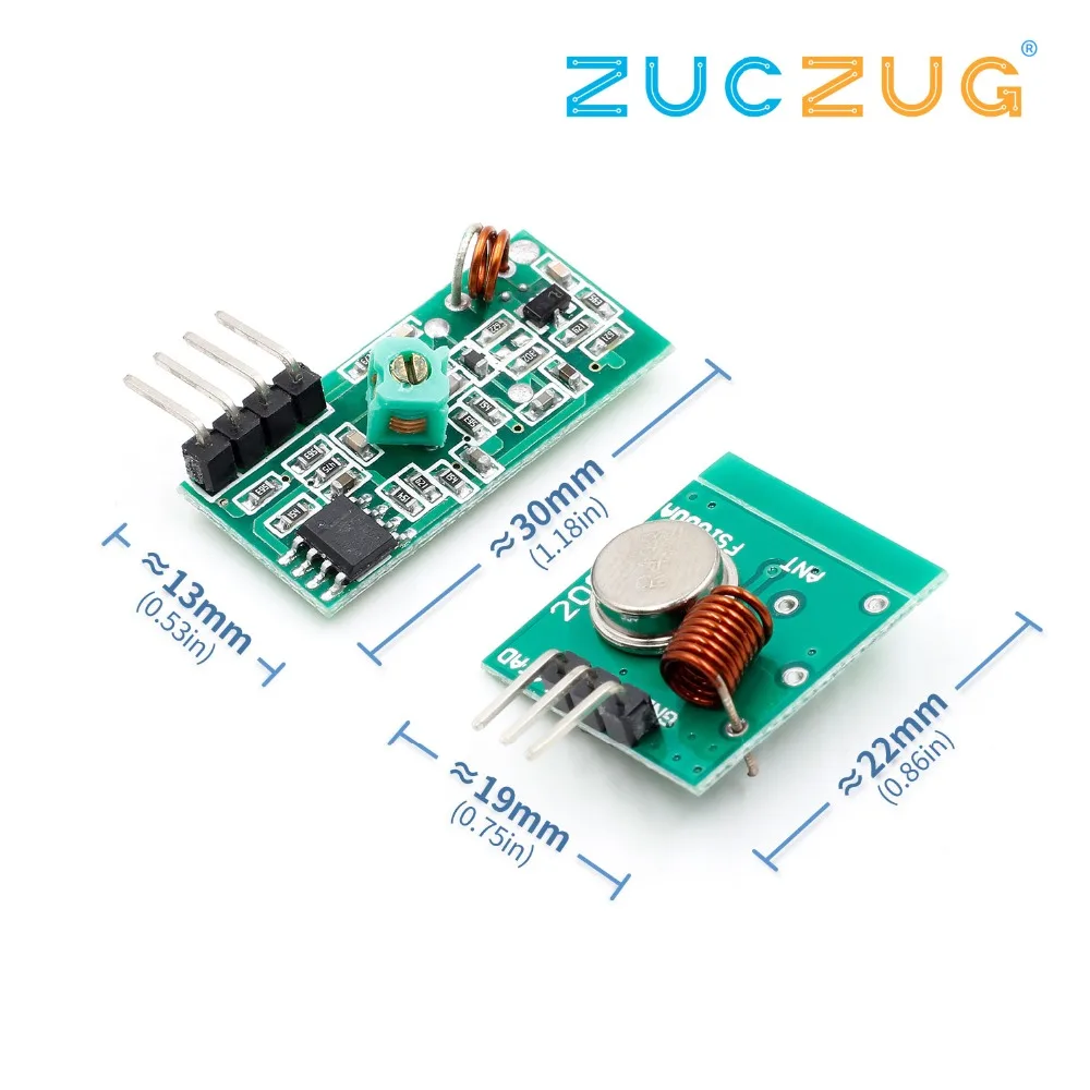 

1 pair (2pcs) 433Mhz RF transmitter and receiver Module link kit for WL diy 433mhz wireless