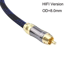 HIFI Digital Coaxial Audio Video cable 1 Male to 1 Male Rca Cable Gold Plating speaker