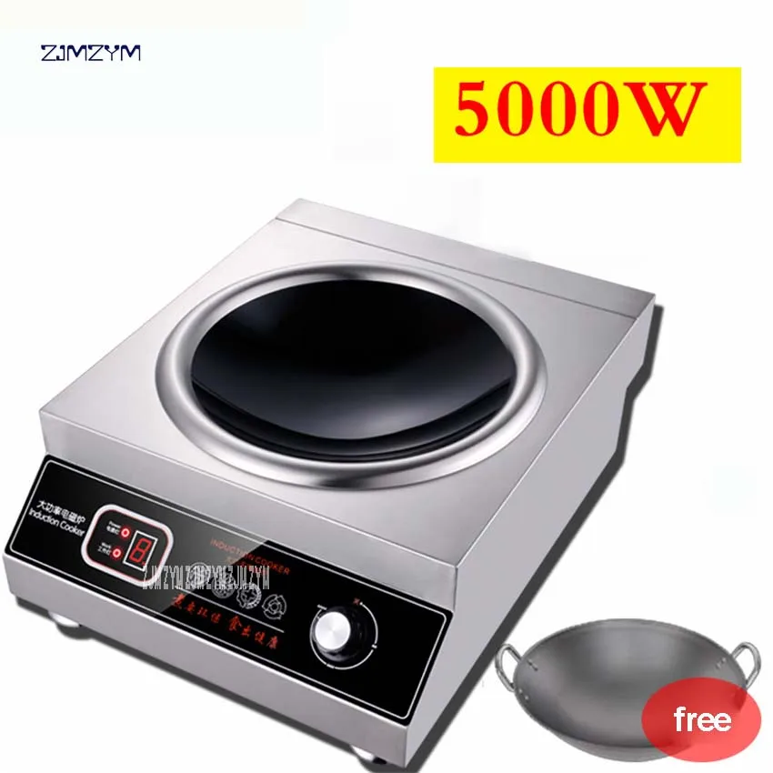 Sl-5000electro-magnetic вогнутой индукционная Пособия по кулинарии печи 5000 Вт коммерческих Мощность коммерческой электромагнитной печь Пособия по