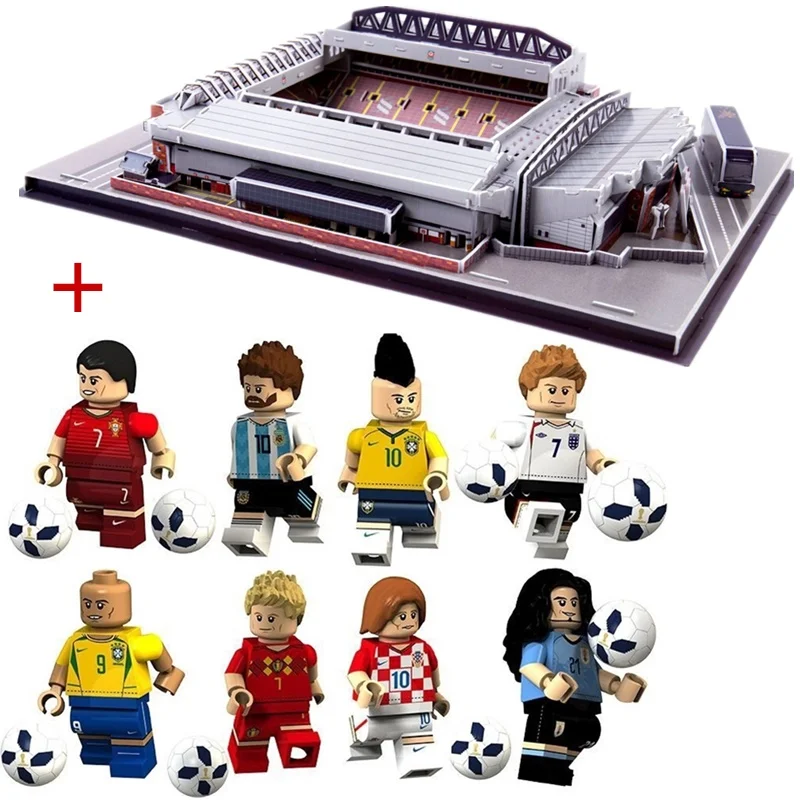 

HOT NEW Jigsaw 3D Puzzle Architecture England Anfield Liverpool The Reds Football Stadiums Toy Model Sets Building Paper