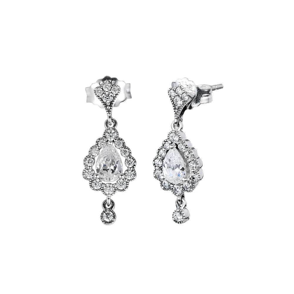 

100% 925 Sterling Silver Earring Heraldic Radiance Drop Earrings for Women Original Jewelry Party Gift High Quality Wholesale