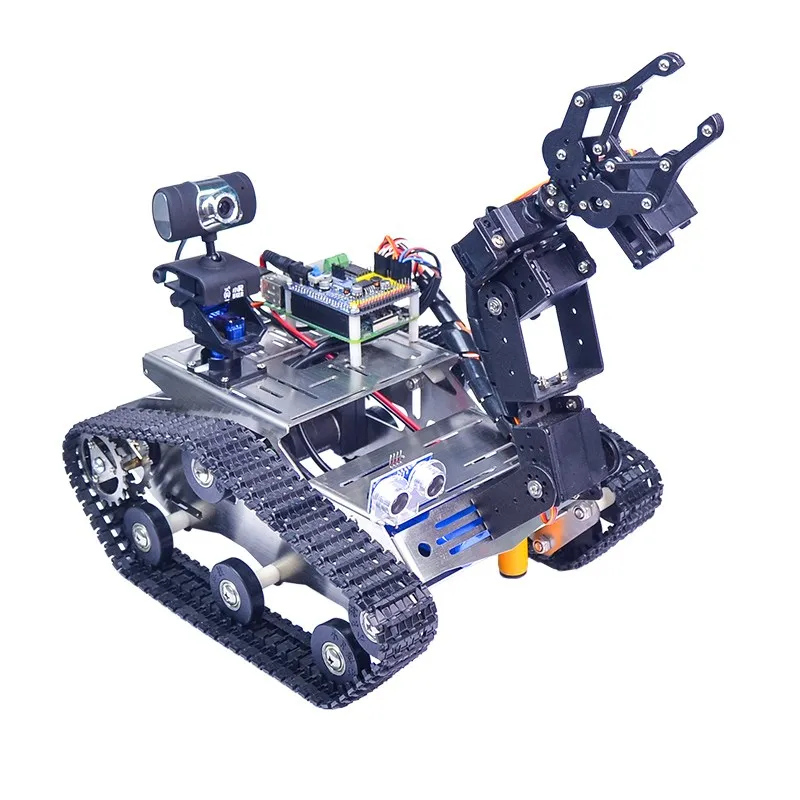 

Xiao R WiFi Video Robot Arm Car with Gimbal Camera Raspberry Pi 3 Built-in Bluetooth Wifi Module Science RC Toys