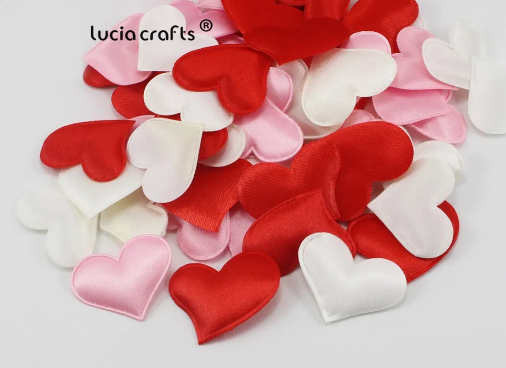 

Lucia crafts 50pcs/lot 2.7*3.2cm mixed colors Sponge Heart wedding celebration party decoration B1103