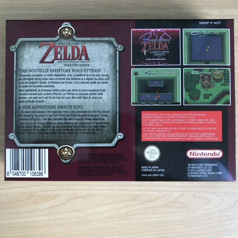 BS The Legend of Zeldad Ancient Stone Tablets 16bits game cartidge EU Version BS The Legend of Zeldad Ancient Stone Tablets 16bits game cartidge EU Version