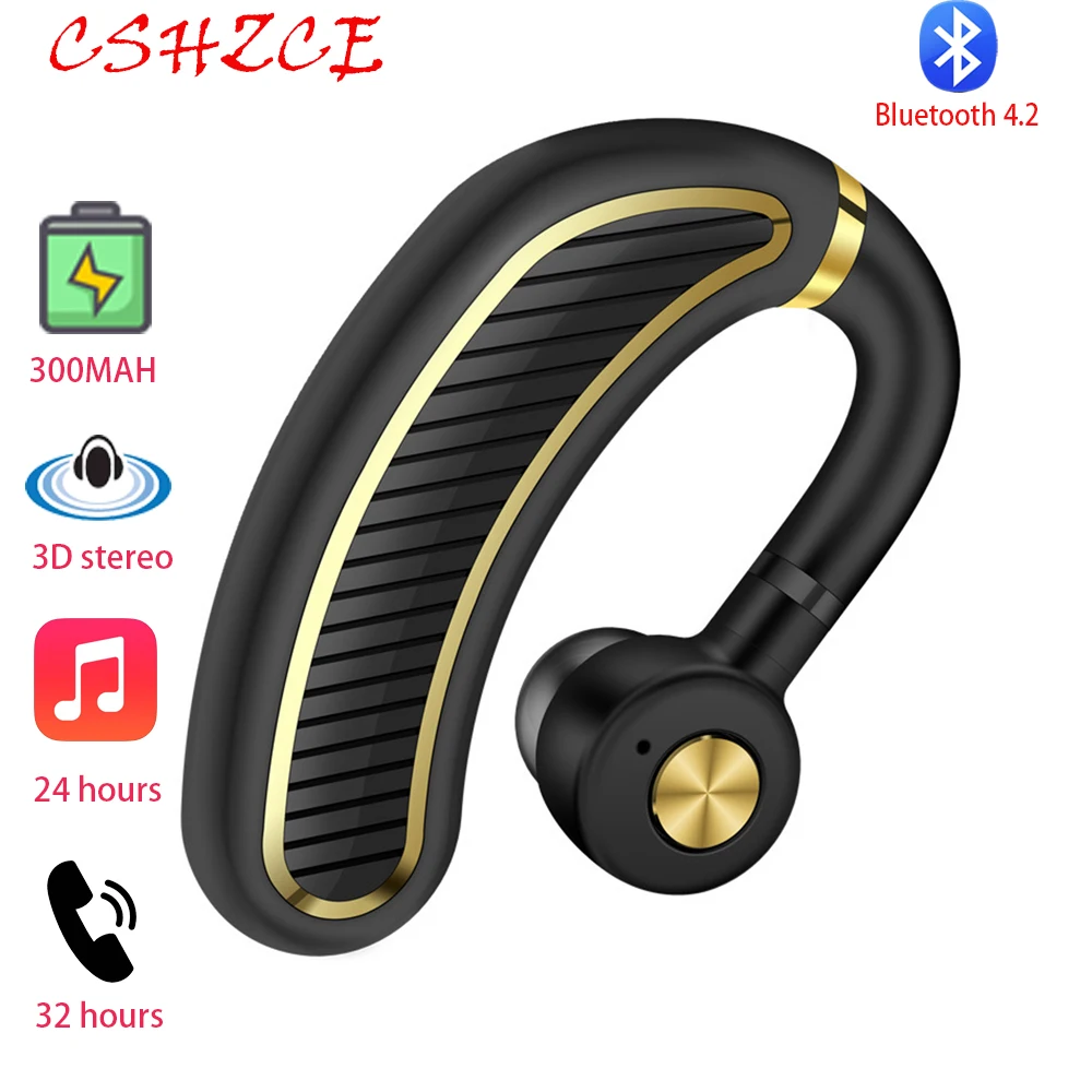 A Car Wireless Earphones Stereo Sports Bluetooth Microphone Call Handsfree Earphone 70 days standby For Xiaomi  iPhone ear