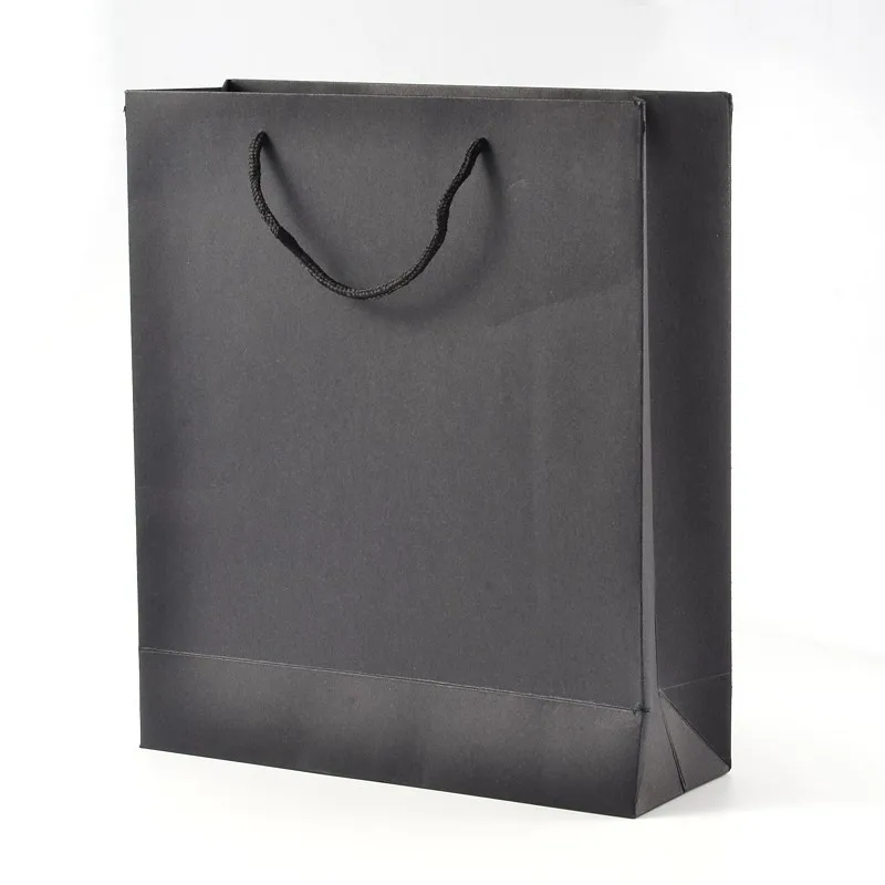 10 шт. прямоугольные бумажные пакеты подарочные пакеты хозяйственные сумки с нейлоновой нитью для упаковки ювелирных изделий вечерние подарочные сумки BurlyWood черный белый