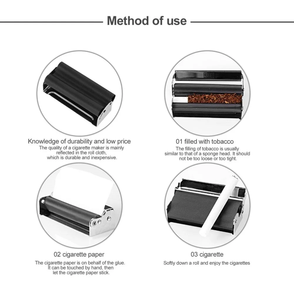 70 мм легкое использование металла руководство сигареты прокатки машина табака инжектор производитель Ролик аксессуары для сигарет