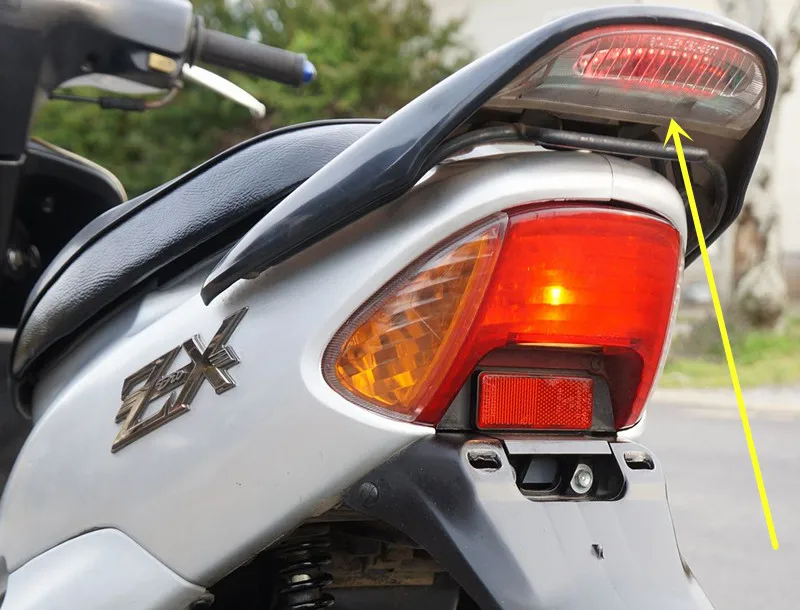 Аксессуары для мотоциклов для HONDA DIOZX AF34/AF35 мотоцикл скутер задний спойлер светодиодный светильник задний хвост крыло тормозной светильник светодиодный светильник s - Цвет: red light