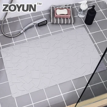 

ZOYUN Shower Bath Mat Bathtub Anti-skid Bathroom Floor Rubber Rug Toilet Carpet Suction Anti Slip Sucker Set Decor Accessories