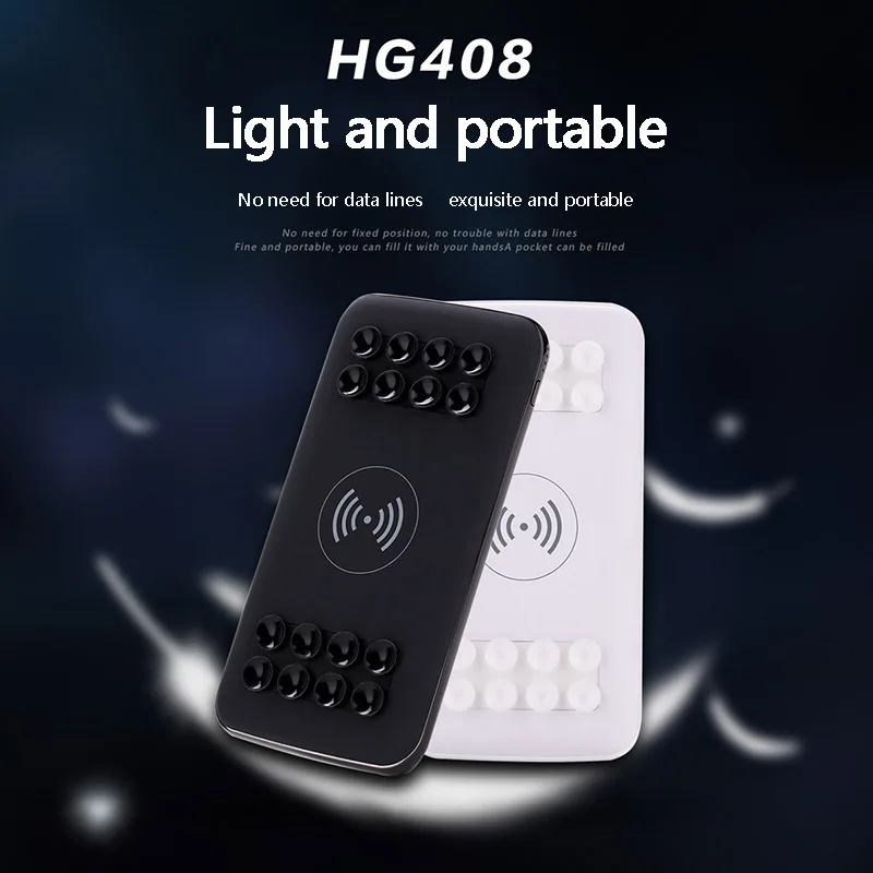 

Suction Cup Wireless Charging Power Bank 10000mAh Portable 2 USB Mobile Phone Wireless Charger For iPhone Xiaomi Powerbank 10000
