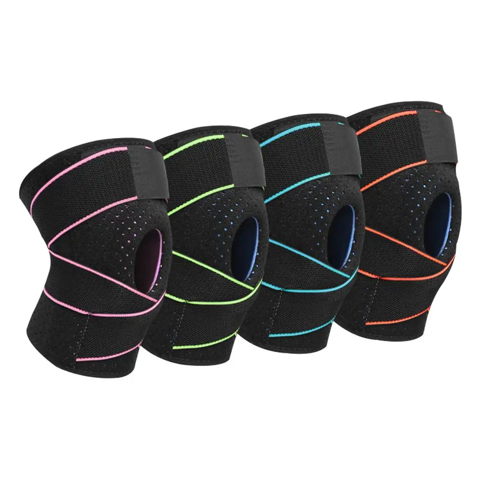 

Outdoor Sports Pressurized Silicone Knee Pads Cycling Sports Breathable Knee Protector Adjustable For Stable Protection
